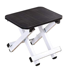 Sedia Pieghevole Multifunzionale in Legno massello Spesso Antiscivolo Portatile salvaspazio Panca Adatta per Barbecue, Spiaggia e Giardino Verde, Nero