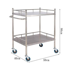 Carrello Medico, Doppio Carrello per Attrezzatura Medica da Laboratorio in Acciaio Inossidabile, Protezione di Bellezza in Un Pezzo Installazione Gratuita