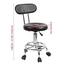 hongyan Sgabello Girevole Comodo Sedile in Pelle Schienale Alto PU Bar Sgabelli Domestica Ascensore Bar Chair Bar Bar poggiapiedi Regolabile in Altezza Cucina Colazione Sgabello G (Colore : Nero)