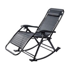 Sywlwxkq Sedia Relax da Ufficio con Balcone Sedia da Giardino reclinabile Sedia a Dondolo Nera | Zero Gravity Locking Sedia reclinabile Soggiorno Giardino Prato | Sedia a Sdraio da Esterno