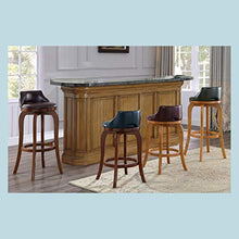 LWW Sgabelli, sgabelli da bar Ascensore solido sedia di legno Retro della casa di modo esecutivo Gas W/Schienale,Marrone,61 cm