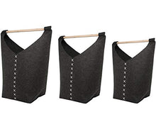 Beliani Cesto Grigio Scuro Set di 3 KESTEL
