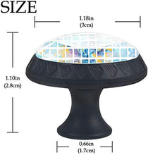 Vernice quadrata a mosaico blu dell'acquerello Pomelli per Porta Set di 4 Pomelli per Mobili Manopole per Cassetti Cucina Armadio Vetro