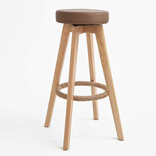 Sedia da ufficio,Tavolo audace e creativo Sgabello da bar Altezza della piastra del sedile 65 cm (26 pollici), Struttura in legno massello Cuscino in pelle artificiale, Vernice in legno, Utilizzato