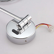 WM - Specchio da trucco a LED da 20,3 cm, ingrandimento 5x, in acciaio inox, specchio cosmetico, per bagno, specchio da trucco, 10,24