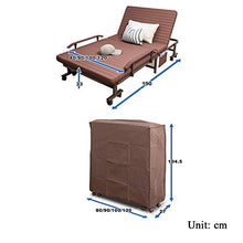 XJAXY Letto Aggiunto Letto Pieghevole, Portatile Pieghevole Telaio del Letto con Ispessite Rimbalzo Spugna Materasso A più Stadi Schienale Regolazione per Camera da Letto di Ricambio E Ufficio,80cm