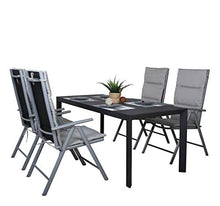 Chicreat T243 Tavolo da Giardino allungabile, Alluminio, Colore Carbone, 127-180 x 77 x 71,5 cm, Black, 180 x 77 x 71.5 cm