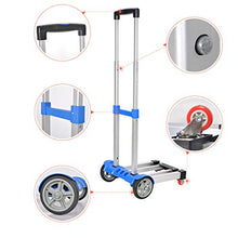 Carrello Portatile Pieghevole per Carrello Trolley in Lega di Alluminio (Colore : D)
