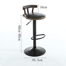 Vhgyu, sedia da bar con telaio cromato, girevole a 360 gradi, sedia da bar, pub, casa, cucina (dimensioni: 60 cm, colore: A)