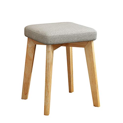 EXCLVEA Sedile per Trucco per Camera da Letto Vanity Sgabello, Trucco Moderno Dressing feci con Sedile Imbottito, Panchina Imbottita con Gambe in Legno for Camera da Letto