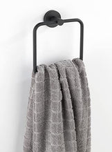WENKO Portaasciugamani ad anello Bosio nero opaco acciaio inossidabile - Portasalviette, Acciaio inossidabile, 16 x 18 x 5 cm, Opaco