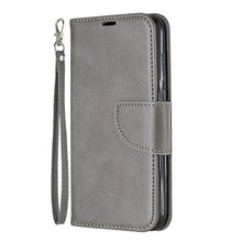 GIMTON Cover per Huawei Y5 2019 / Huawei Honor 8S, Anti Graffio Custodia in Pelle Cover con Cinturino da Polso e Slot Carte, Portafoglio Cover per Huawei Y5 2019 / Huawei Honor 8S, Grigio