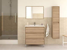 Dmora Mobile Bagno + Specchio-Legno, 80 x 86 x 45 cm
