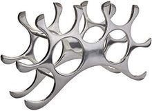 Brubaker Rack per Vino in Metallo Portabottiglie da Tavolo o da banco - 42 x 25 x 10,5 cm - 1,2 kg - Portabottiglie per Vino per 9 Bottiglie Supporto per Vino Deco Silver