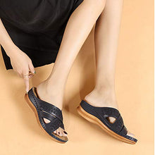 AFANG Sandali Zeppa Donna Casual Punta Tonda Piattaforma, Caviglia Comfort Estivo Scarpe Passeggio Antiscivolo, Tacco Cava Comfort Antiscivolo Moda Sandali,D,41