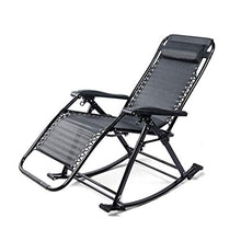 Sedia A Dondolo for Esterno for Sedie A Sdraio for Adulti (Color : Black)