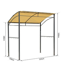 Aosom Outsunny Gazebo Riparo per Barbecue BBQ Tendone da Giardino in Poliestere 215 x 150 x 180/220 cm