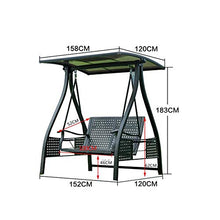 DGHJK Sedie a Dondolo da Esterno con tettoia, Altalena da Giardino Amache da stupore Pigro Panca Altalena Set Perfetto per Patio, Giardino, Veranda e Bordo Piscina
