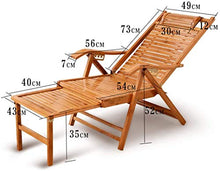 XBR Zero Gravity Lettino Prendisole, Sdraio reclinabile Sedia a Sdraio da Giardino Reclinabile in bambù con braccioli Poly Rattan e Legno massello di Acacia