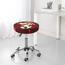 Snoopy Happy Eat Popcorn - Coprisgabello rotondo per sedia da bar, lavabile, elastico, per sgabelli rotondi da 35,6 cm
