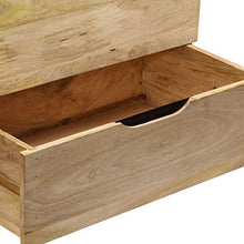 FAMIROSA Cassettiera in Legno Massello di Mango 140x45x80 cm