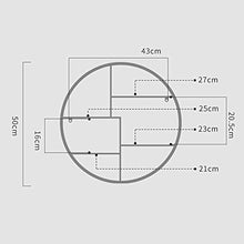 RCLD Una partizione Bianco Rotondo a Parete Display Unit Magazzinaggio Riferimento specifico Taglie Vari for Interni Usi industriali Metallici Perfetto mobili in Ferro