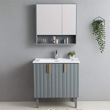 Mobile da Bagno in Legno per Mobile per Mobile per Mobile per Mobile per Mobile da Bagno Set di vanità da Bagno Singolo lavabo (Color : Gray, Size : 50x81x84cm)