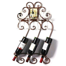 Semplice e Creativo Portabottiglie da Parete Scaffali Galleggianti in Ferro Portabottiglie da Vino 6 Bottiglie per Decorazioni per la Casa Ottimo Regalo, PZW, 2#