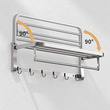 appendiabiti a torre Portasciugamani, Acciaio Inossidabile 304, Materiale Spesso, Pieghevole, Rack di stoccaggio, portasciugamani da Bagno (Size : 60cm)