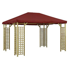 Festnight Gazebo, Gazebo da Giardino, Padiglione da Esterno Terrazza, Resistente Acqua e Polvere 4x3 m bordò