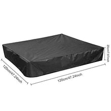 PERFETSELL Copertura per Sabbiera 120cm x120 Custodie per Sandbox Copertura Protettiva per Sandbox e Mobili Copertura Protettiva Impermeabile per Sandbox Tessuto Oxford (Nero)