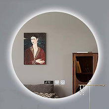 Specchio Rotondo LED Specchio Bagno Illuminato Specchio da Trucco Dimmerabile Cerchio Retroilluminato Specchio per Trucco Specchi Intelligenti da Parete con Luci Interruttore Tattile Impermeabile IP