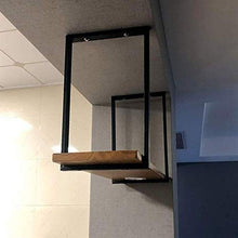 Scaffale per Vino A Soffitto con Mensole Sospese Monostrato ， Mensola A Soffitto in Ferro Stile Europeo ， Scaffale per Bar/Ristoranti/Cucine ， Appeso ， Installazione Perforata