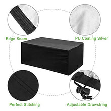 phixilin Copertura Mobili Giardino, Impermeabile Telo Copertura per Giardino Mobili Tabella 210T Poliestere con Rivestimento PU Copri Coperture per Arredo Esterno Coperture - Nero (242 * 162 * 100cm)