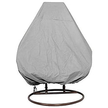 Copertura impermeabile da sedia a battente, patio resistente all'acqua esterno copertura sedia sospesa, custodia per uova in vimini custodie per sedie per uova protettiva per mobili,Grigio,232*203cm