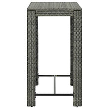 vidaXL Set da Bar da Giardino 5 pz con Cuscini in Polyrattan Grigio