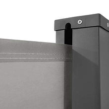 Aufun Doppia Tende da Sole paravento Laterale Retrattile 180 x 600 cm in Poliestere Tende da Sole Laterale Estensibile per Balcone Terrazza Giardino Campeggio, Grigio