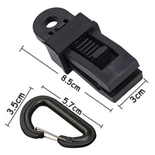 BESTZY Clip di Tarp 8 Pezzi Plastica Tarp Clip Tenda da Sole Clip per Campeggio attività all' Aperto (Nero)