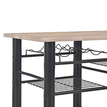 Set Tavolo da Bar 3 Pezzi con 2 sgabelli da Bar Tavolo da Bar per Colazione e sgabelli Set per Cucina Soggiorno Sala per Feste Industriale in Legno e Acciaio Greybarbar