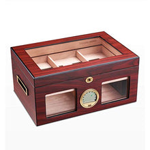 Umidificatore per Sigari Umidificatore per Sigari Scatola per Sigari in Legno di Cedro Scatola per Esposizione in Legno di Cedro Stoccaggio A Due Zone Grande capacità di Stoccaggio per 100 Sigari