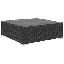 vidaXL Set Divani da Giardino 8 pz con Cuscini Foderati Lavabili Modulare Leggero Elegante Arredi da Esterno in Polyrattan Nero Telaio in Acciaio