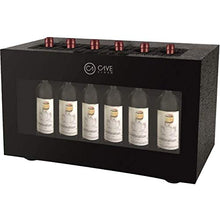 Cavevinum CV-7 Espositore di Barra per Vini Tintos, Acciaio Inox, Nero, 55 x 26 x 33 cm