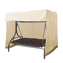 Mitef Copertura impermeabile e antipolvere per altalena da giardino, copertura protettiva per mobili da esterni, 223 x 152 x 183 cm, beige e marrone