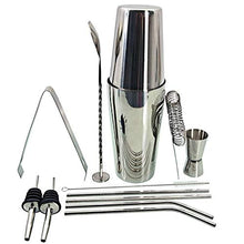YLJB Strumenti per La Preparazione di Cocktail Kit Barista 10 Pezzo Boston Cocktail Shaker Set Kit Drink in Acciaio Inox Abito Casa Fai da Te per Bevande MisteStrainer per CenaMisurazione
