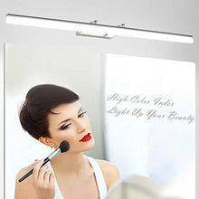 Klighten Lampada da specchio a LED 24W Lampada da bagno, Bianco freddo 5500K Lampada da parete IP44 Lampada da bagno a specchio acciaio inox 100CM