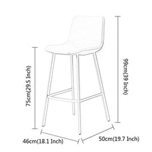 YS Sedia Sgabello da Bar Sedile Bar, Nordic Creativo Tempo Libero Ferro Art Schienale Alto Cucina per la Casa Cucina Semplice e Moderna,Blu