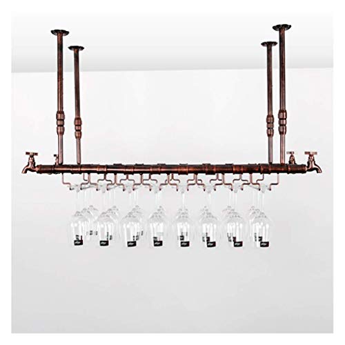 NMDCDH Portabicchieri da Bar, portabottiglie da Vino, portabicchieri da Vino, portabicchieri KTV e Bicchieri da Vino a Scomparsa sospesi. Appendiabiti (Colore: Marrone, Dimensioni: 100 *