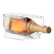 Portabottiglie vino in plastica robusta, Portabottiglie cristallino per bottiglie di vino, portabottiglie in plastica Portabottiglie verticale impilabile Portabottiglie orizzontale per vino prolunga