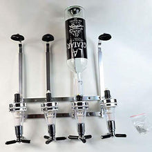 HONUTIGE - Distributore di vino a 4 bottiglie, con supporto da parete per bottiglie di liquori, a molla a testa in giù, dispenser di liquori, porta bevande ottiche, per casa, bar, KTV, night club