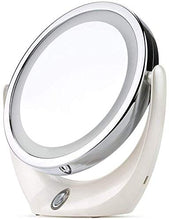 LBWARMB Trucco Specchio con luci Specchio per vanità per Trucco Illuminato, Specchio da Tavolo cosmetico a Doppia Lati con luci a LED e ingrandimento 1x / 5X vanità Portatile